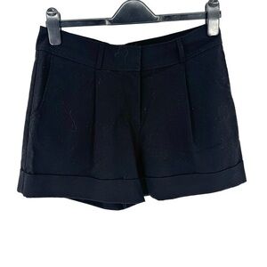 H&M Black High Waist preppy, feminine bohemian pleated Shorts size 8